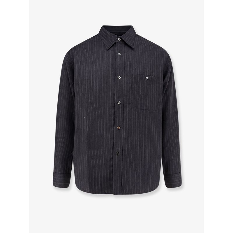 Tonywack Unisex Striped Wool Blend Unisex Shirt